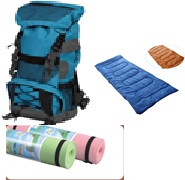 Jugendcamping Set,bestehend aus:Rucksack