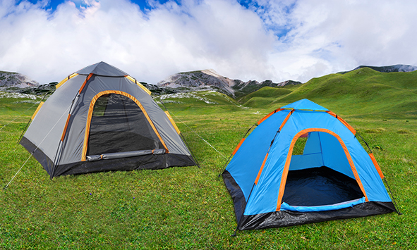 Iglu-Zelt mit Seilzugtechnik, 2-fach sortiert