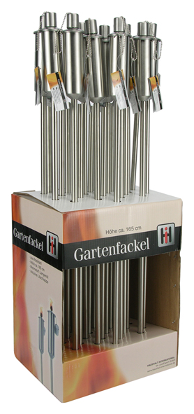 Edelstahlfackel - Maße: ca. 165cm