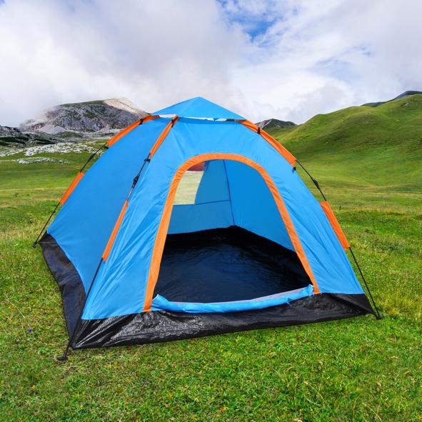 Iglu-Zelt mit Seilzugtechnik