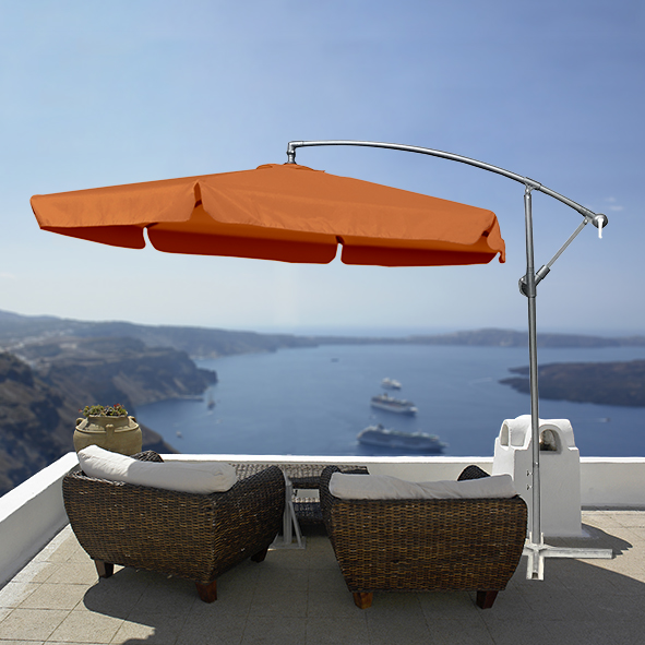 Alu-Ampelschirm - Terracotta