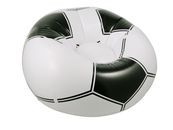 Aufblasbarer Sessel im Fußballdesign