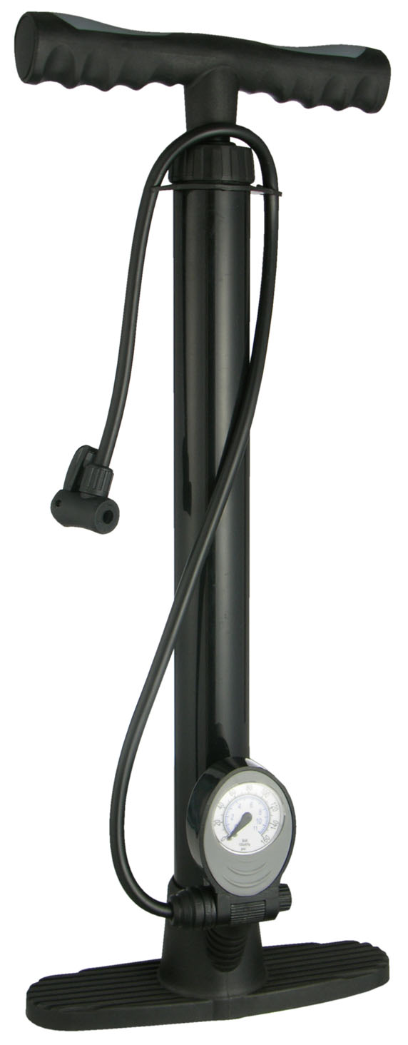 Power-Standpumpe aus Stahl mit schwarzem