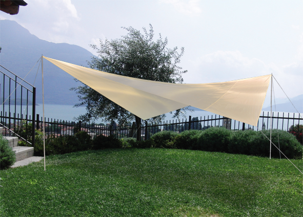 Sonnensegel aus Polyester, 4 x 4 m