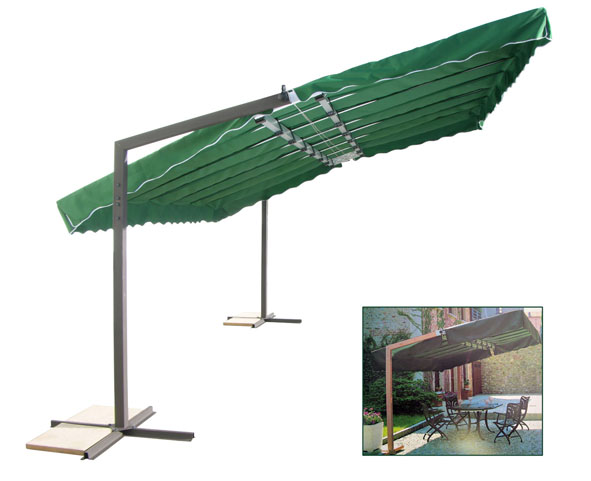 Mobile Markise aus Stahl und Aluminium,