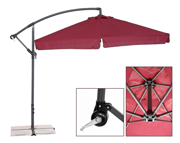 Alu-Ampelschirm - Bordeaux