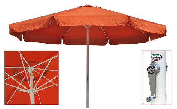 Alu-Landhausschirm - Terracotta