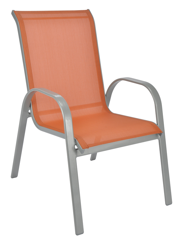 Stapelstuhl mit Alu-Armlehnen und