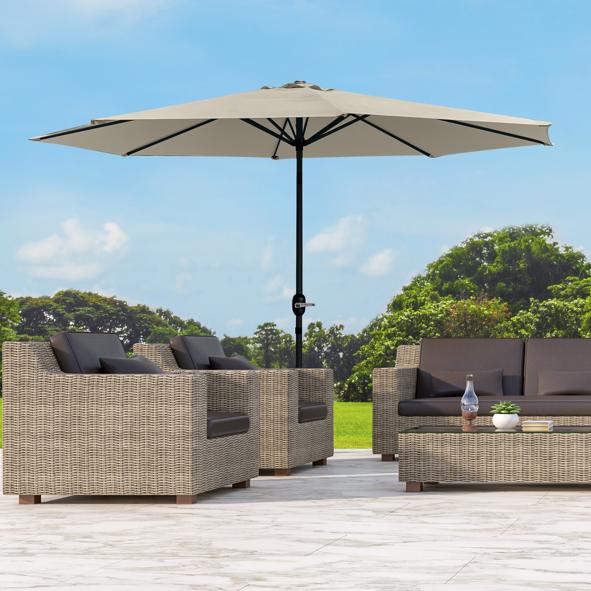 Alu-Landhausschirm - Beige UV 50+