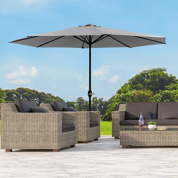 Alu-Landhausschirm - Anthrazit UV 50+