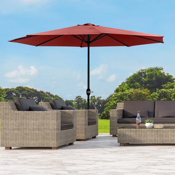 Alu-Landhausschirm - Bordeaux UV 50+