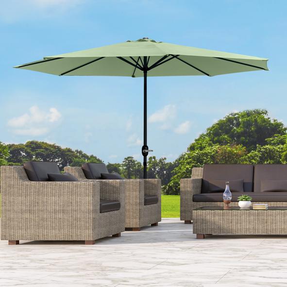 Alu-Landhausschirm - Grün UV 50+