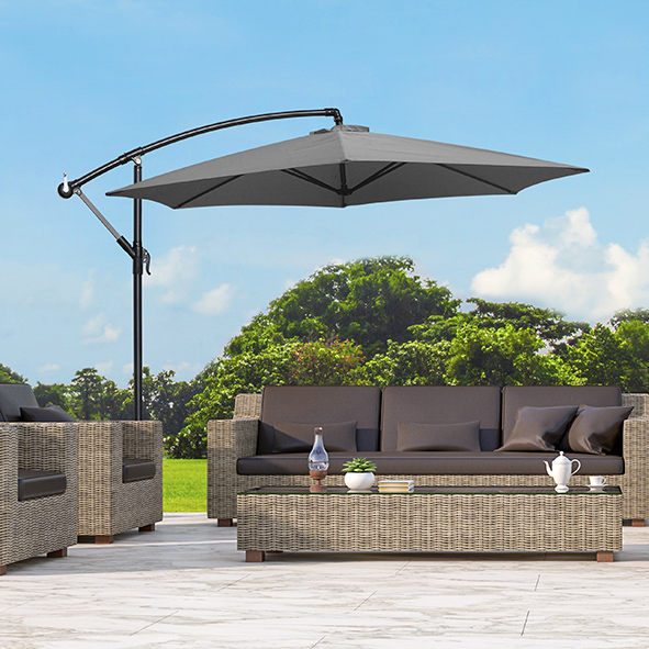 Alu-Ampelschirm - anthrazit UV50+