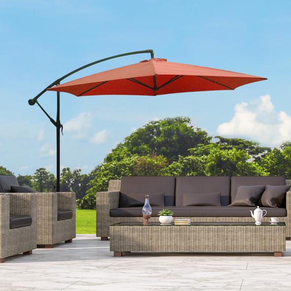 Alu-Ampelschirm - Terracotta UV50+