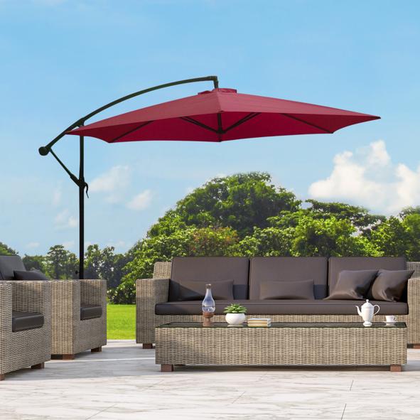 Alu-Ampelschirm - Bordeaux UV50+