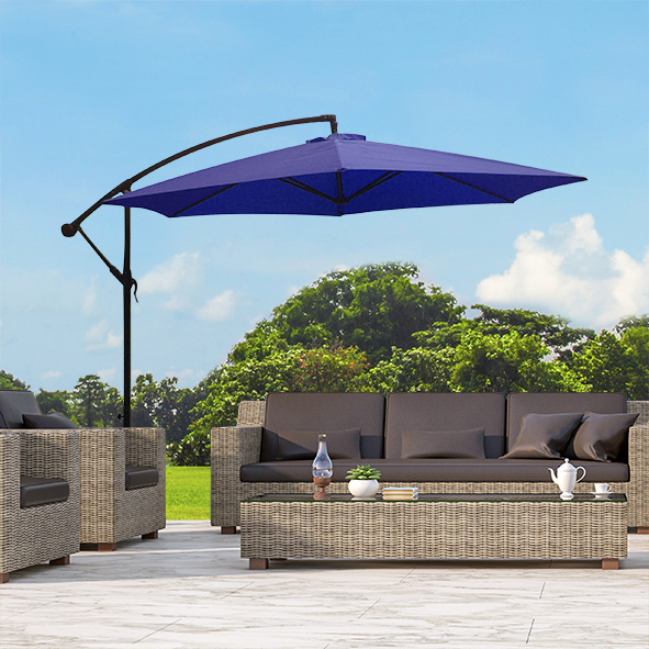 Alu-Ampelschirm - Blau UV50+