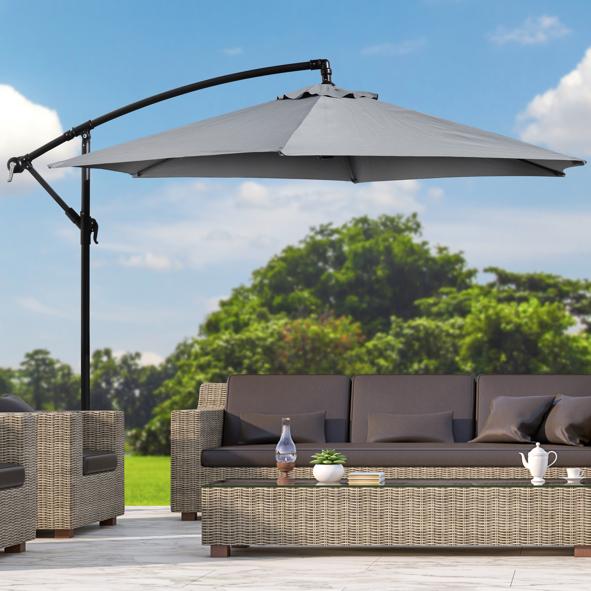 Aluminium Ampelschirm, anthrazit