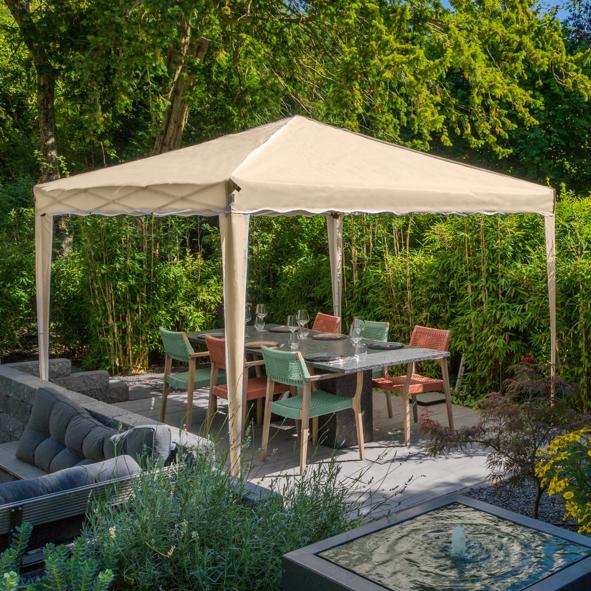 Faltpavillon, 3x3m, beige