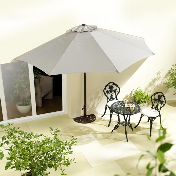 Sonnenschirm für die Wand, halbrund