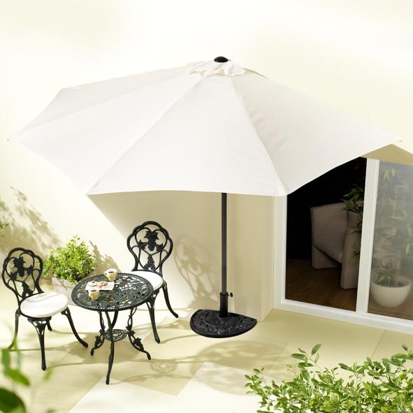 Sonnenschirm für die Wand, halbrund