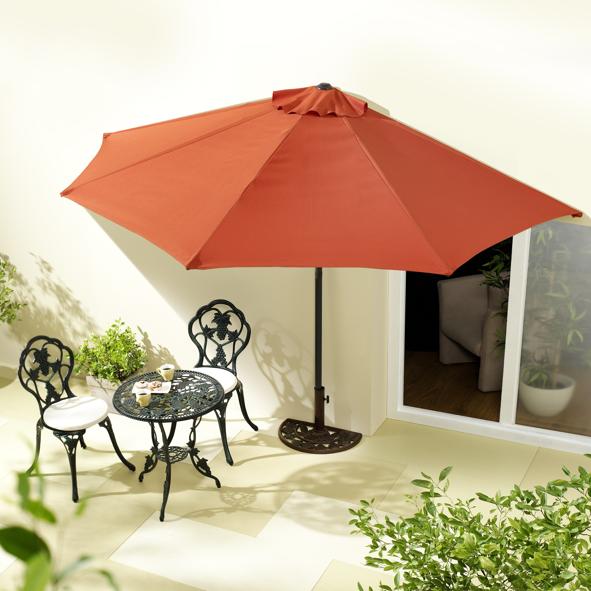 Sonnenschirm für die Wand, halbrund