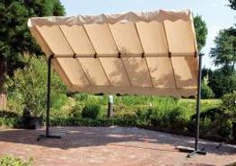 Mobile Markise aus Metall