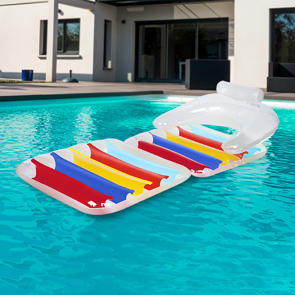 Sessel-Luftmatratze, bunt-transparent