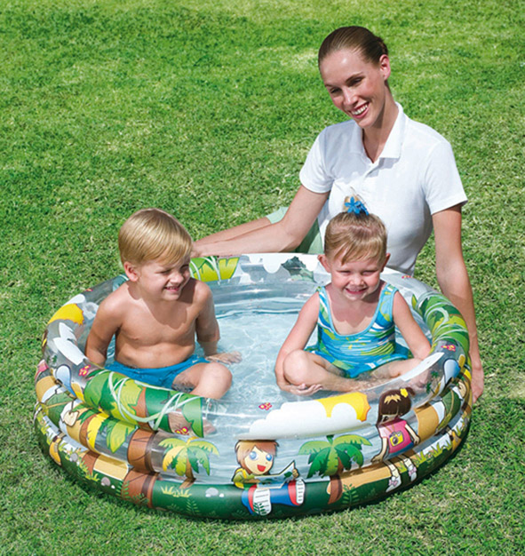 Planschbecken mit 3 Ringen im lustigen