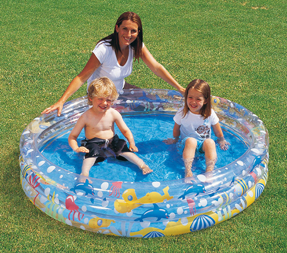 Planschbecken mit 3 Ringen im lustigen