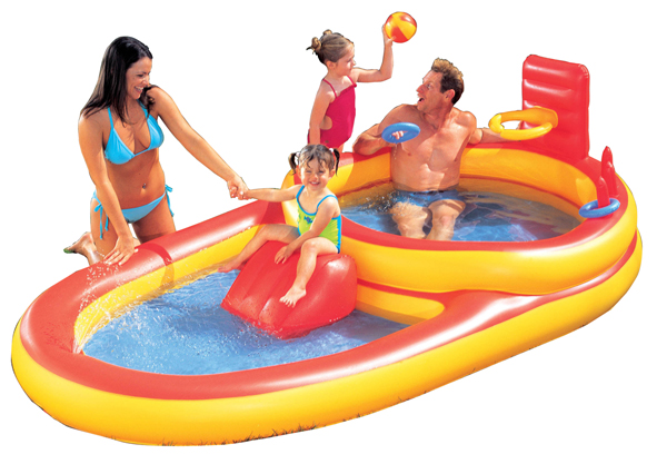 Spiel-Planschbecken inkl. 4 aufblasbare