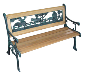 Kinder - Gartenbank, Bauernhof