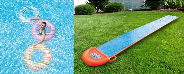 Wasserrutsche und Schwimmring