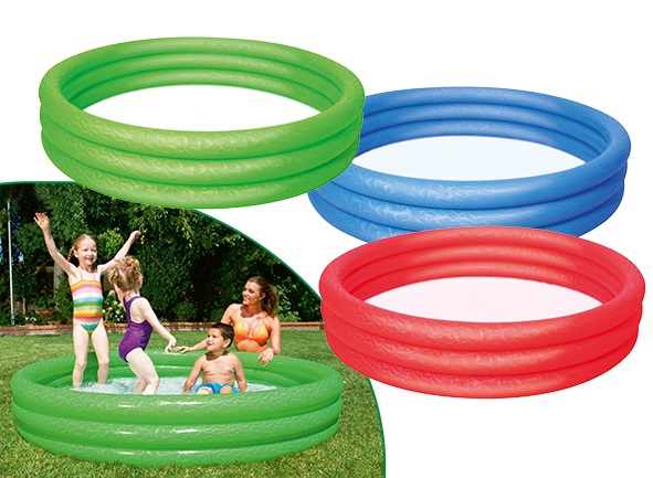 Kinderplanschbecken, farbig sortiert