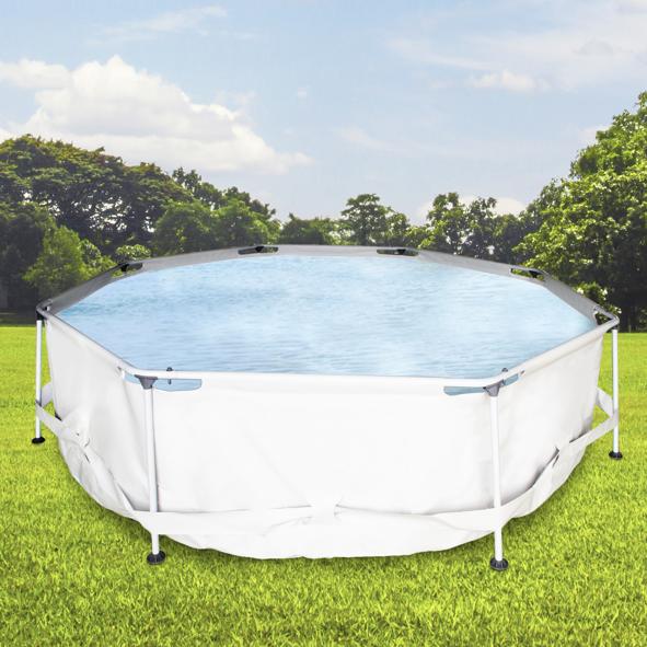 Stahlrahmen-Pool, rund, mit Filterpumpe