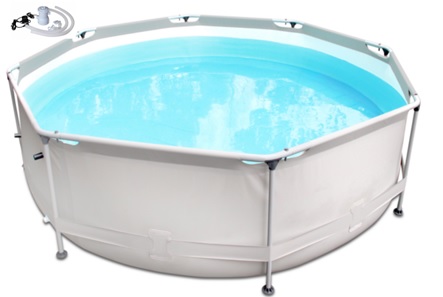Stahlrahmen-Pool, rund, mit Filterpumpe