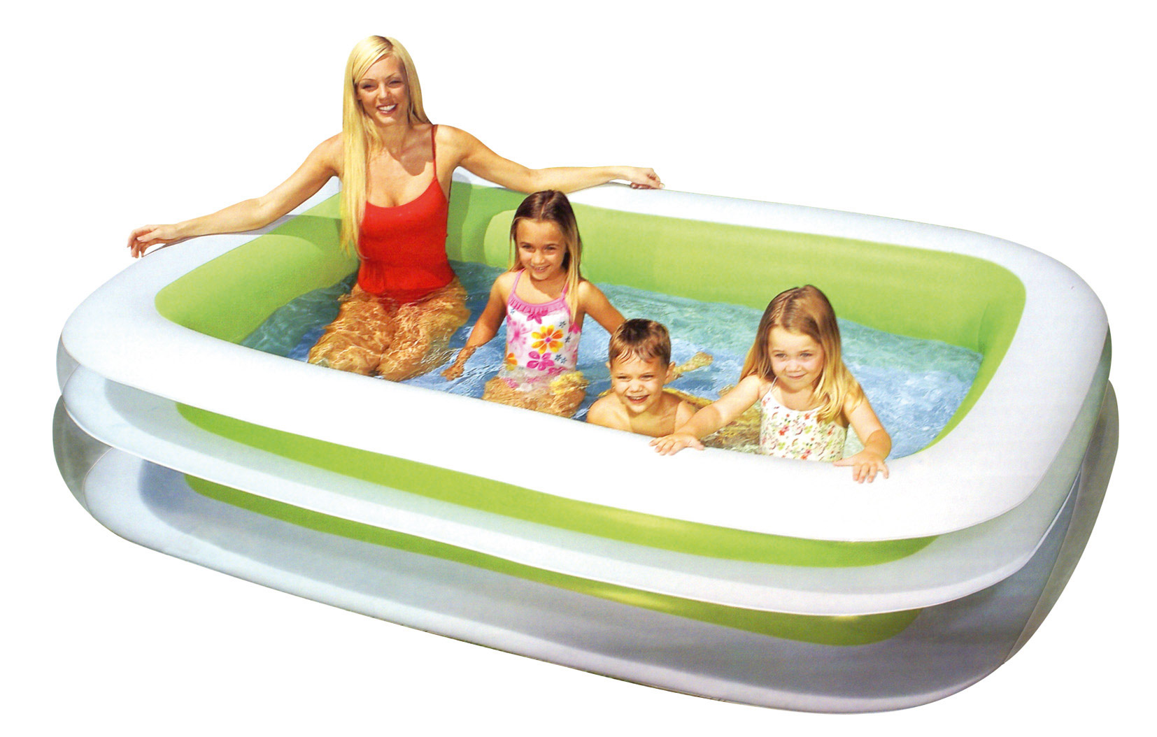 Familien Pool, weiß-grün