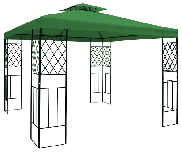 Metallpavillon mit Rautenmuster