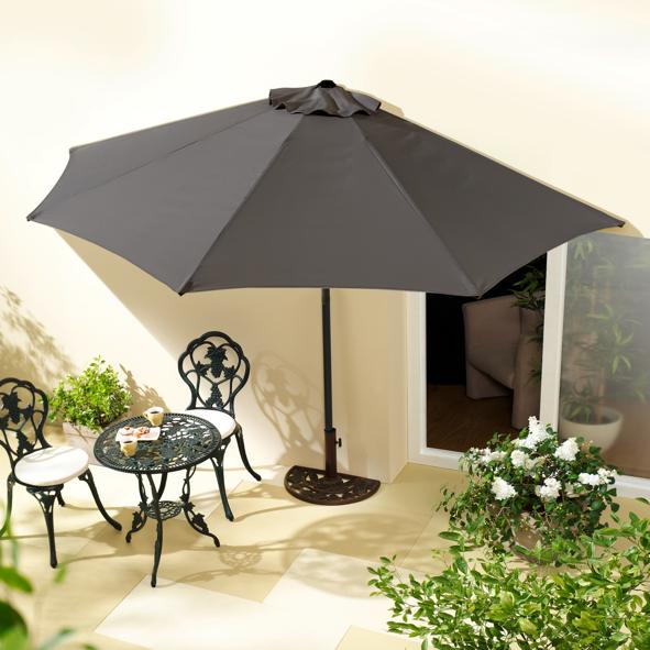 Sonnenschirm für die Wand, halbrund