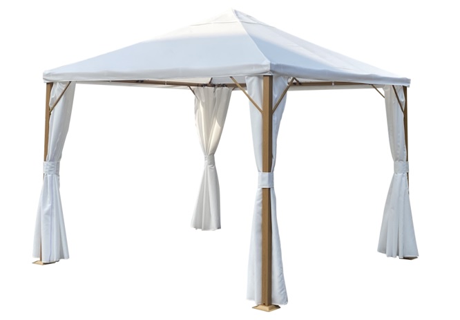 Pavillon mit Holzdruck