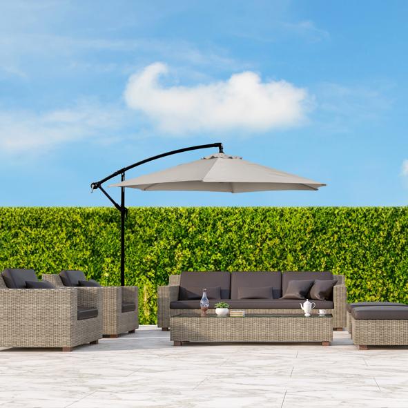 Ampelschirm, beige UV 50+