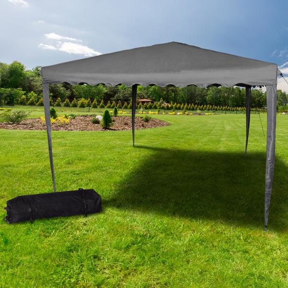 Faltpavillon, 3x3m, anthrazit, mit Trolley-Tasche