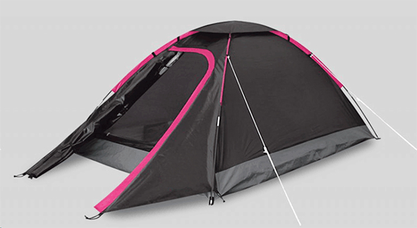 Iglu-Zelt, schwarz/pink