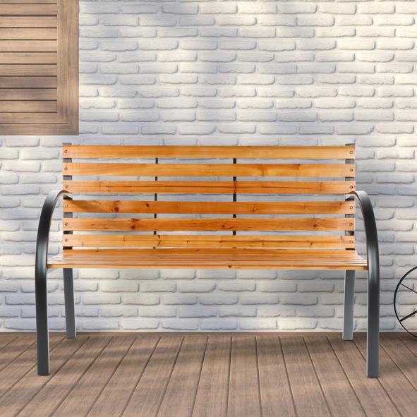 Parkbank mit 12 Holzleisten