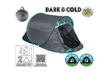 2 Personen Pop Up Zelt black und cool – 220x120x95cm