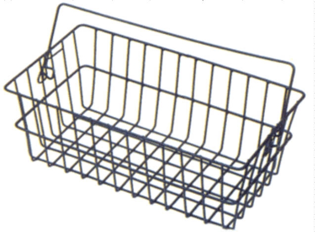 Fahrradkorb aus PVC überzogenem Stahl