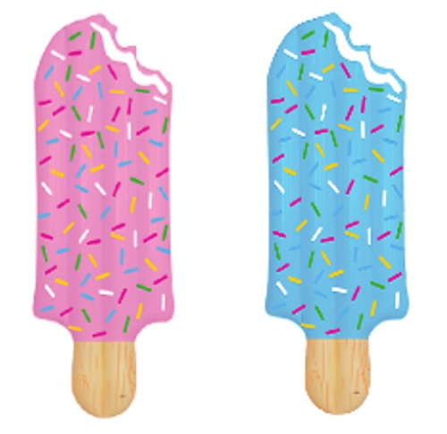 Luftmatratze "Eis am Stiel", 2-fach sortiert