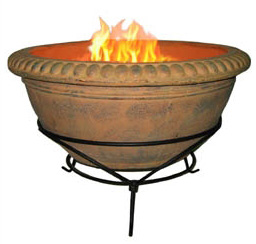 Terrakotta-Feuer-Schale