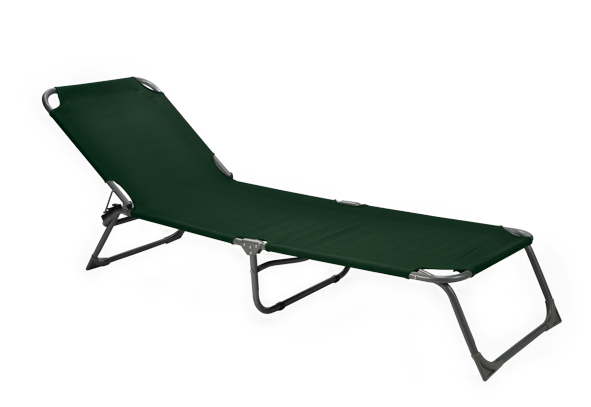 Sonnenliege aus Metall - dunkelgrün