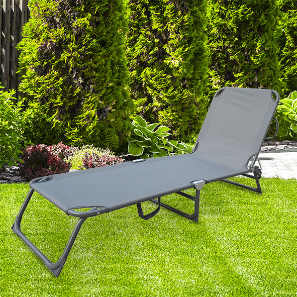 Dreibein-Sonnenliege, Farbe: Anthrazit