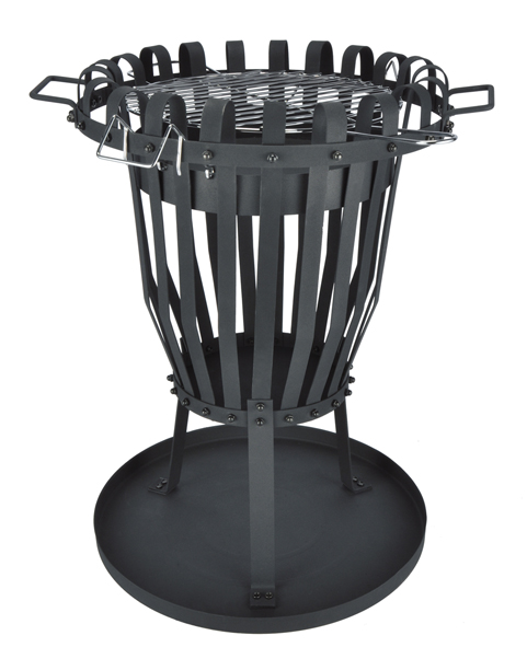 Feuerkorb mit Grillrost aus Eisen